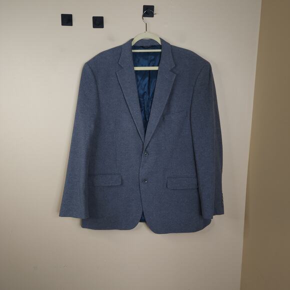 Jos. A. Banks Gray Wool/Silk Brand Two Button Blazer Size 44L - Picture 2 of 12